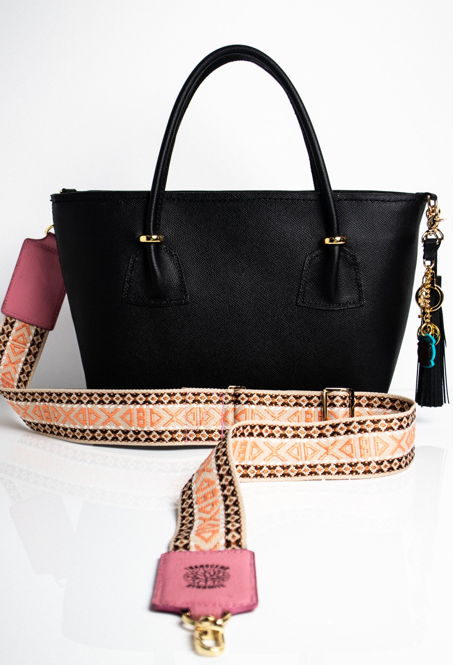 Gypsy-Pink Handbag Strap, a vibrant and stylish accessory 