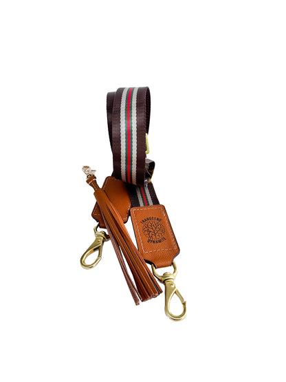 Striped 1.5” Epsom Detachable Bag Strap