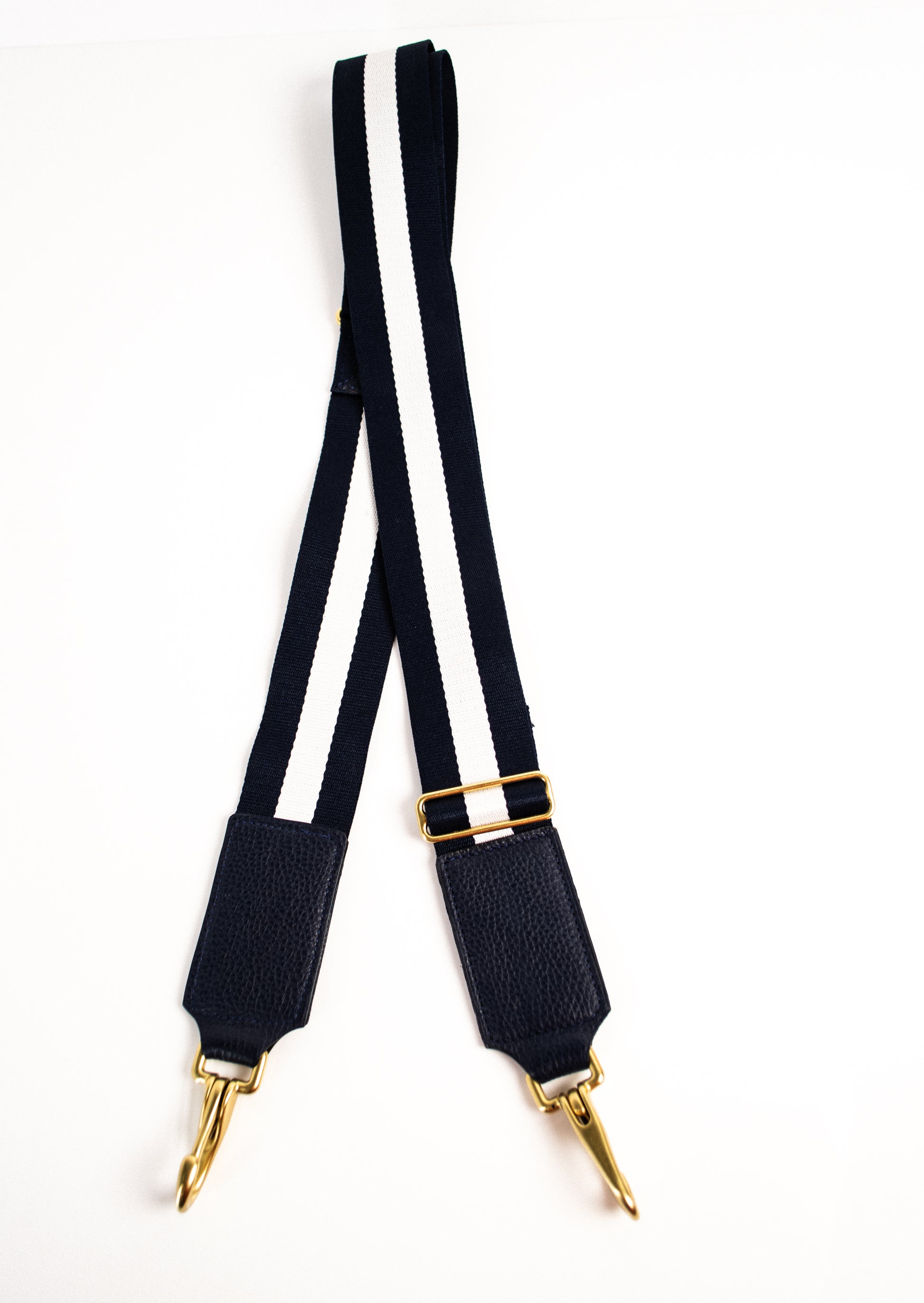 Navy blue Epsom leather detachable bag strap for work tote