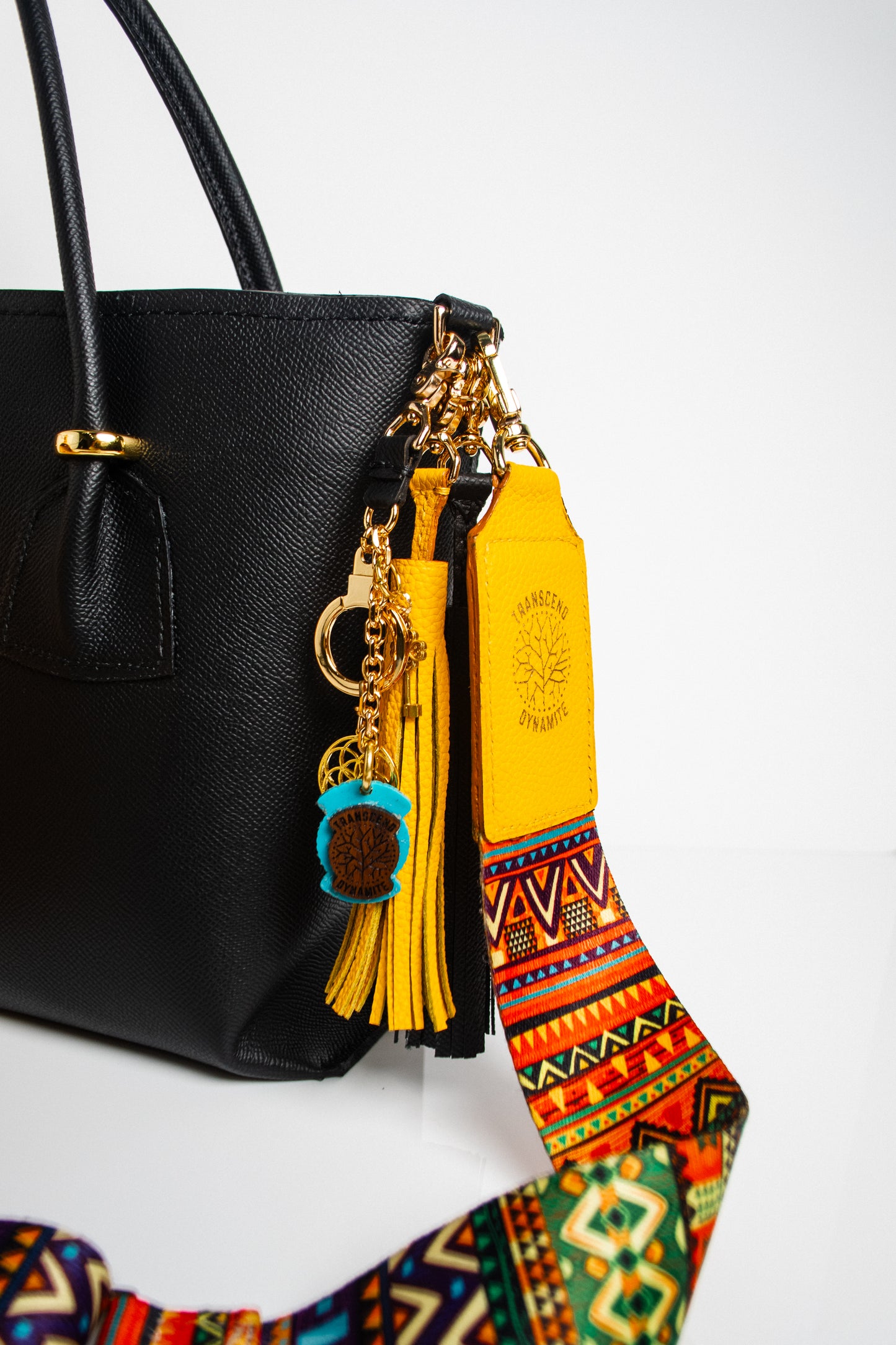 Bohemian style detachable bag strap with ethnic pattern