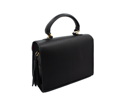 Lili Black Leather Handbag