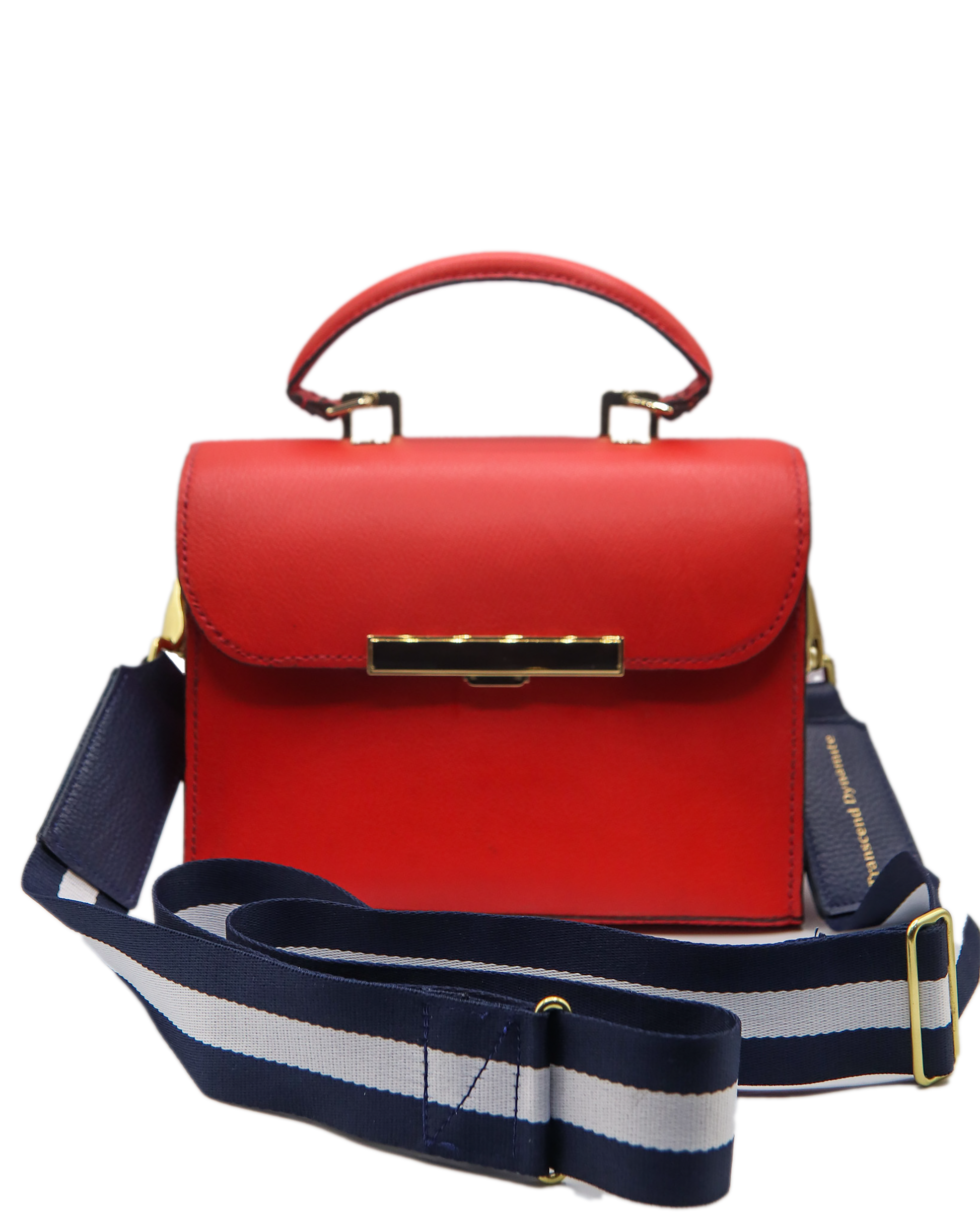 Add a pop of color with a navy blue 2 inch detachable bag strap